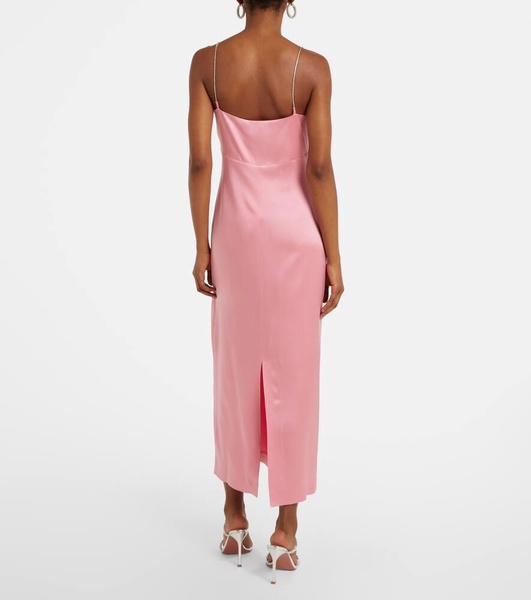 Envers embellished satin midi dress