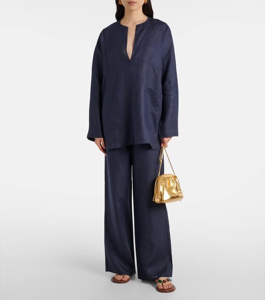 Austin linen wide-leg pants