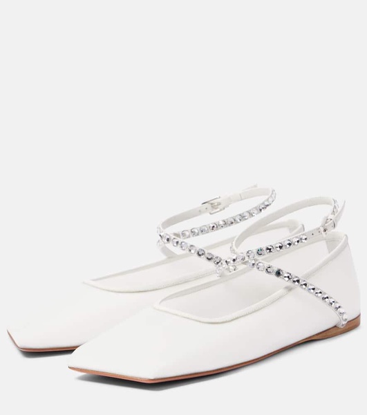 Ane embellished mesh ballet flats