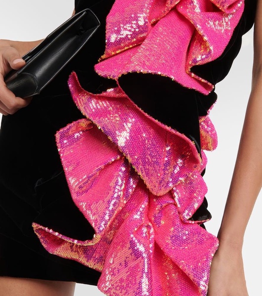Strapless embellished minidress
