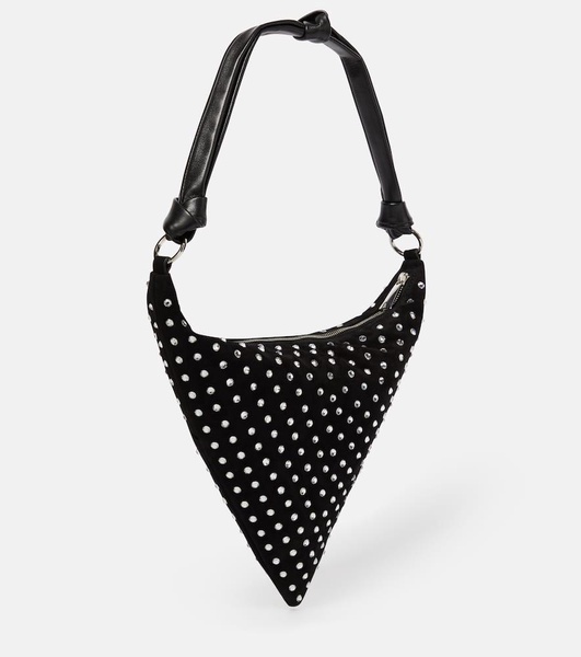 Cameron embellished suede shoulder bag