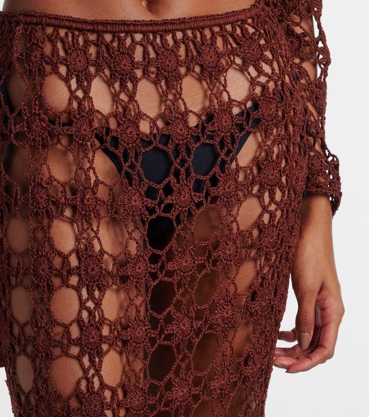 Bella crochet cotton maxi skirt