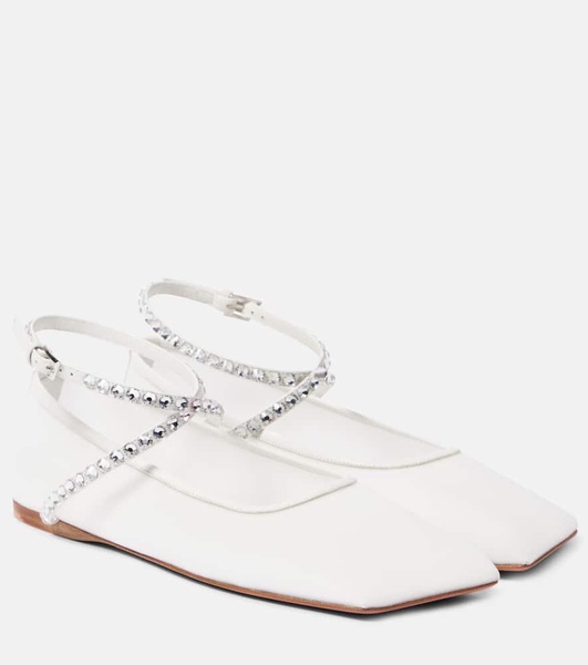 Ane embellished mesh ballet flats