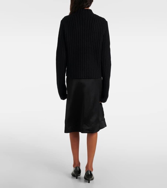Petite Chunky wool and cashmere sweater