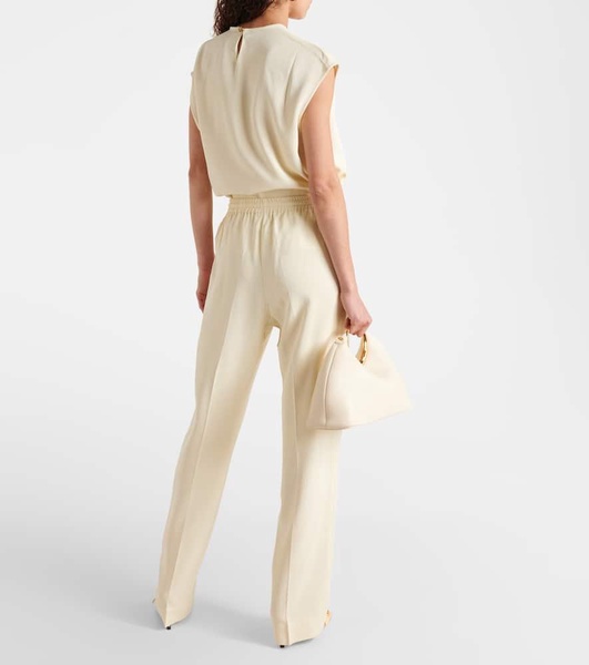Aurelia crêpe straight pants