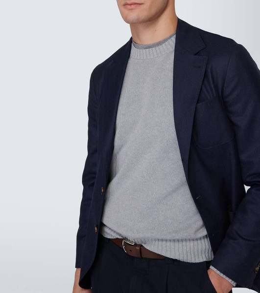 Ribbed-knit cotton sweater