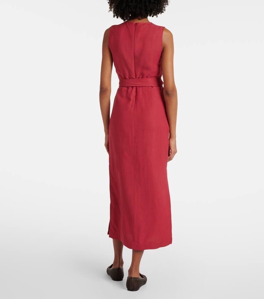 Gathered midi dress
