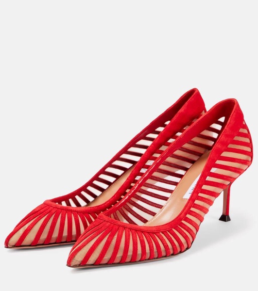 Passions 65 suede and mesh pumps