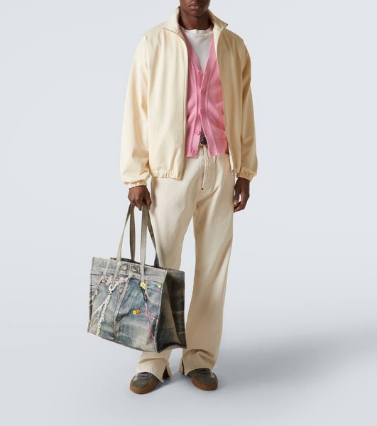 Logo trompe l'œil canvas tote bag