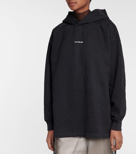 Logo cotton jersey hoodie