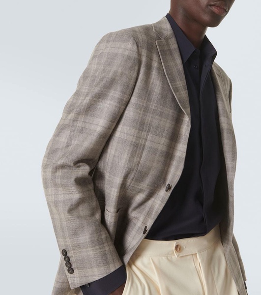 Kei checked wool blazer