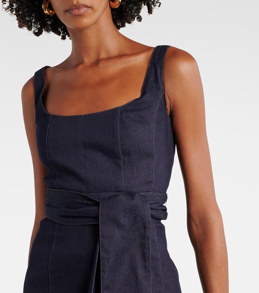 Denim midi dress