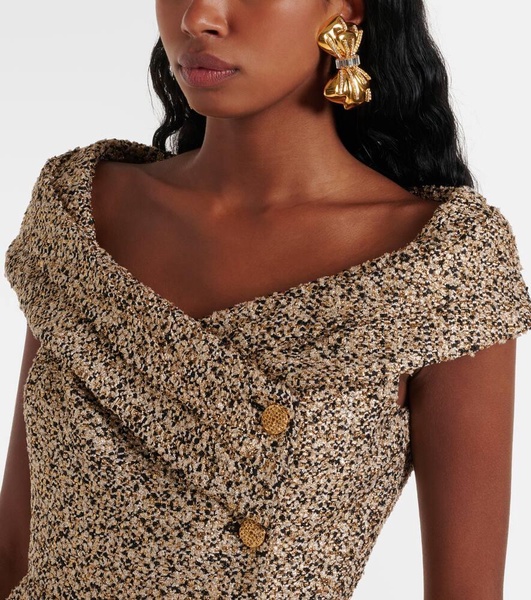 Crystal-embellished clip-on earrings