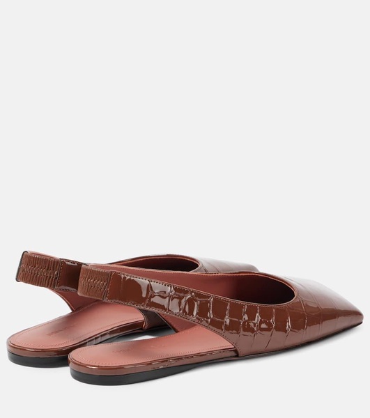 Ane patent leather slingback flats