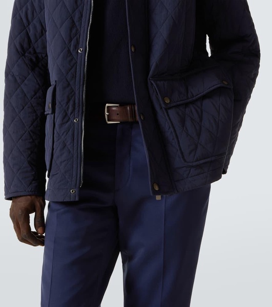 Corduroy-trimmed field jacket