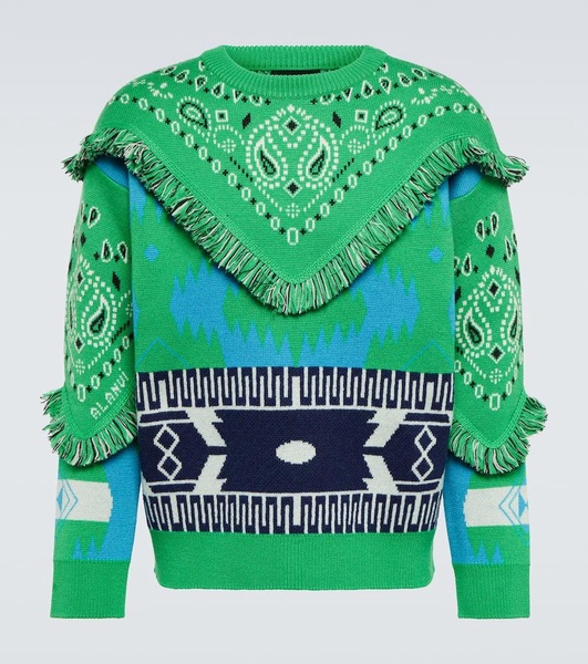Icon Bandana jacquard virgin wool sweater