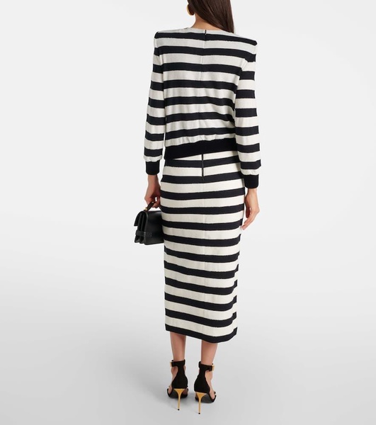 Striped jersey top