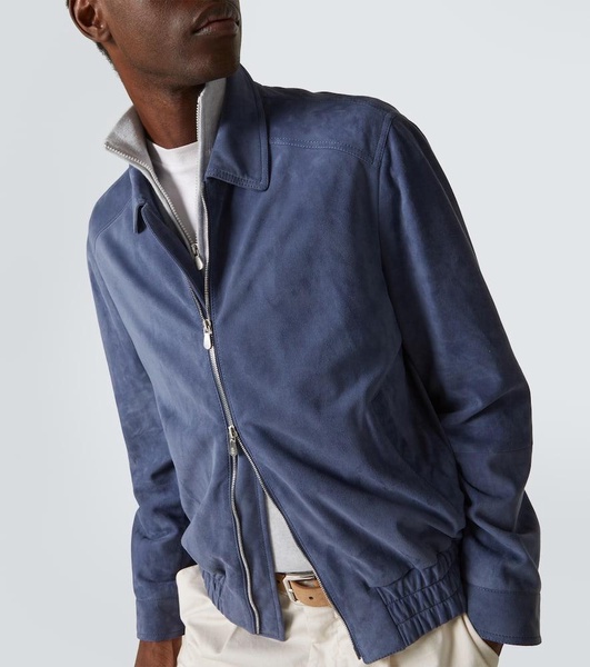 Suede bomber jacket