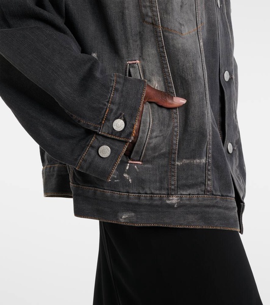 Printed denim jacket