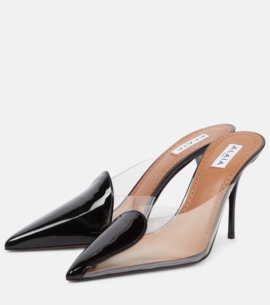 Le Cœur Abstrait 90 patent leather mules