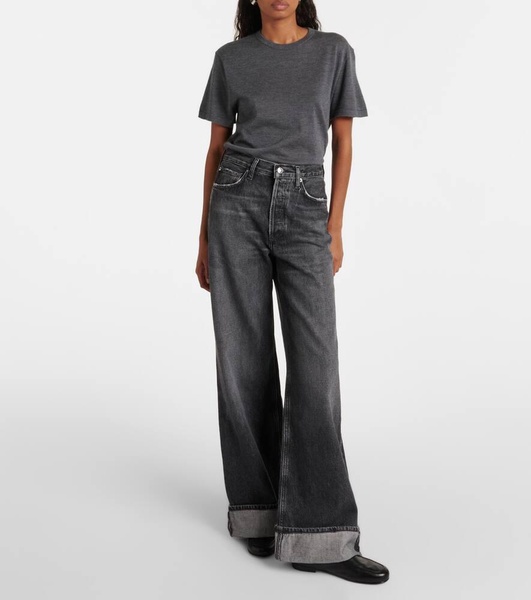Dame high-rise wide-leg jeans
