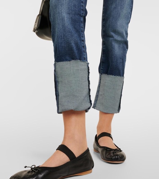 Girlfriend mid-rise slim jeans