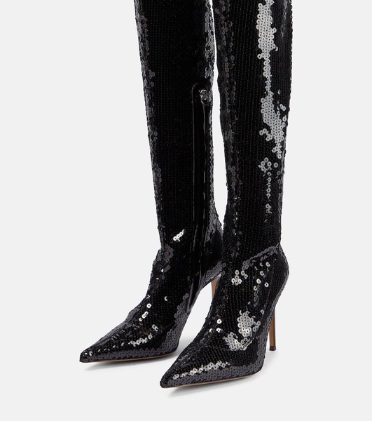 Elixir sequined over-the-knee boots