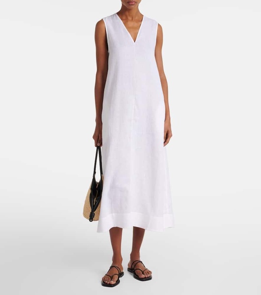 Nisha linen midi dress