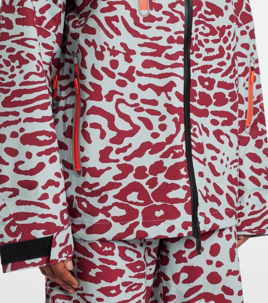 x Terrex TrueNature 2L leopard-print ski jacket