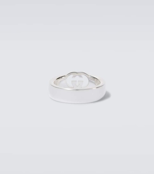 Interlocking G sterling silver ring
