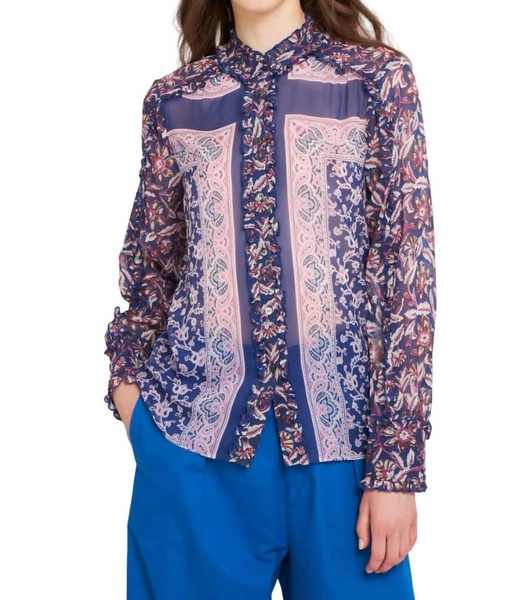 ilona blouse in dark blue