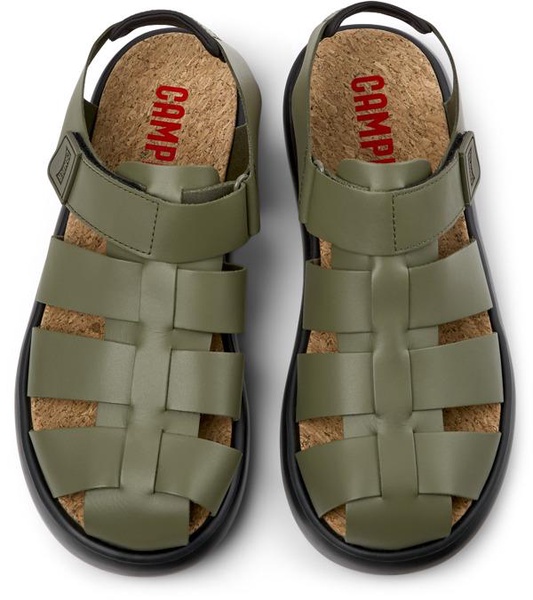 Green Leather Men's Sandals.