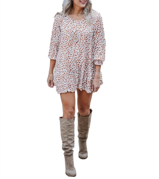 in the mix mini dress in orange