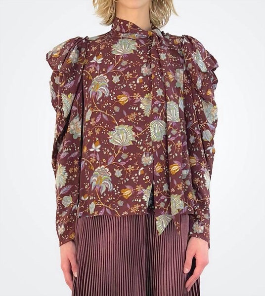brea blouse in heliotrope
