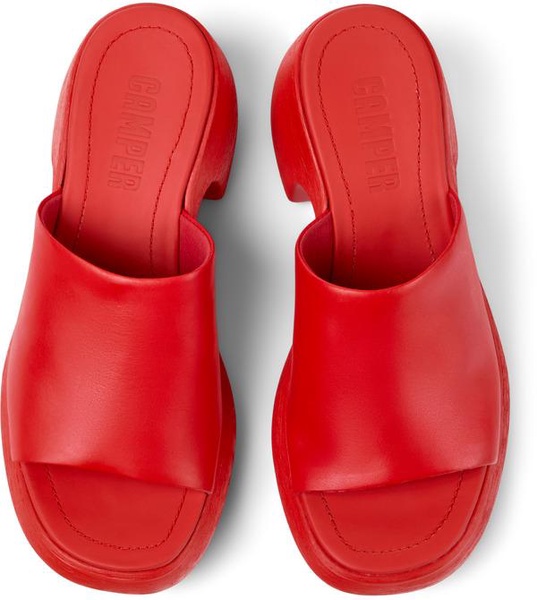 Red Leather Sandals for Women.
