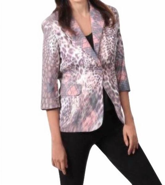 wild wanderlust blazer in cream/pink
