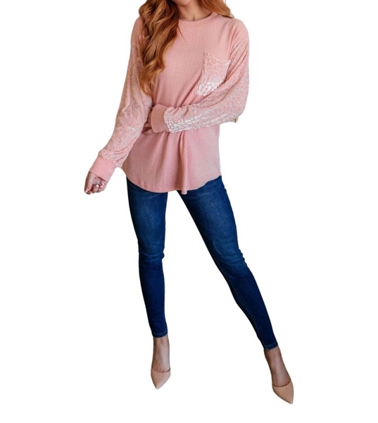 embellished excellence top in pink