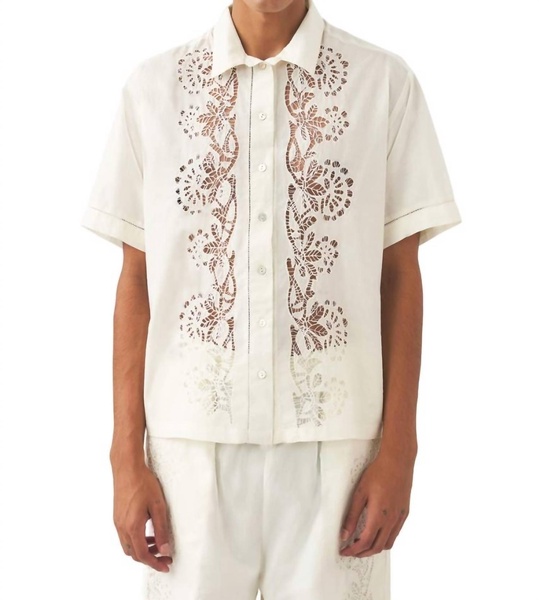 aloha shirt in cream