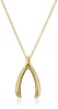 Amazon Essentials 18k Yellow Gold Plated Sterling Silver Wishbone Pendant Necklace , (previously Amazon Collection)