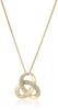 Amazon Essentials womens 18K Gold over Sterling Silver Diamond Knot Pendant Necklace (previously Amazon Collection)