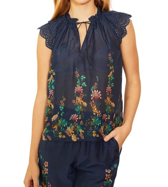 zoe top in tigerlily