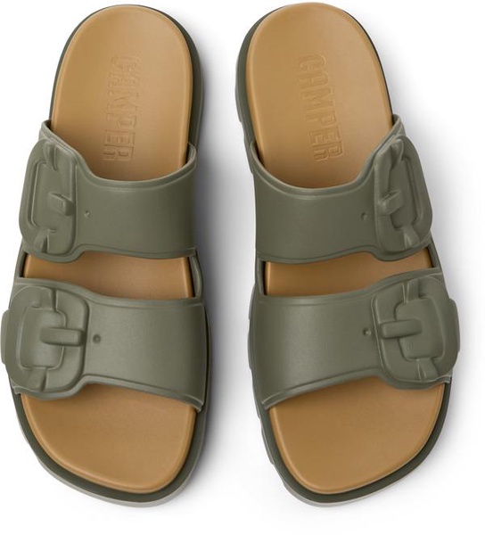 Green Synthetic Sandals for Men.