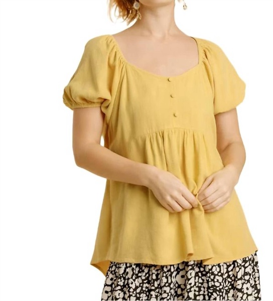 sweetheart babydoll top in honey