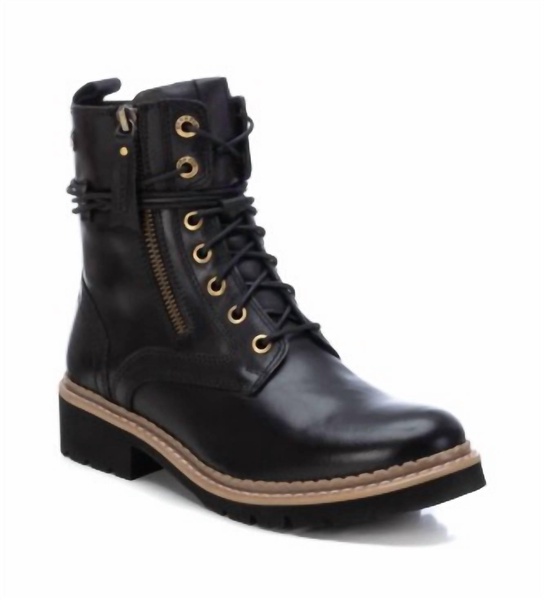 women's carmela leather booties in black