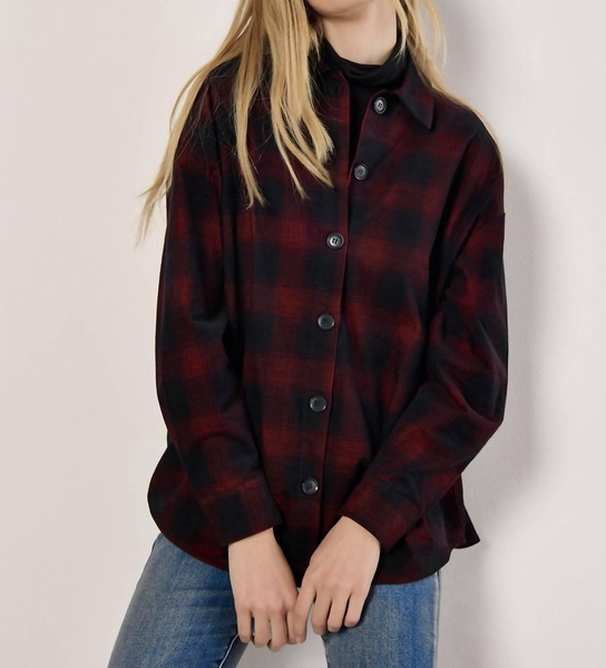 red check corduroy shirt