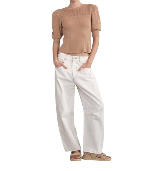 barrel jeans in cream