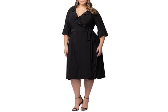 Plus Size Barcelona Midi Wrap Dress