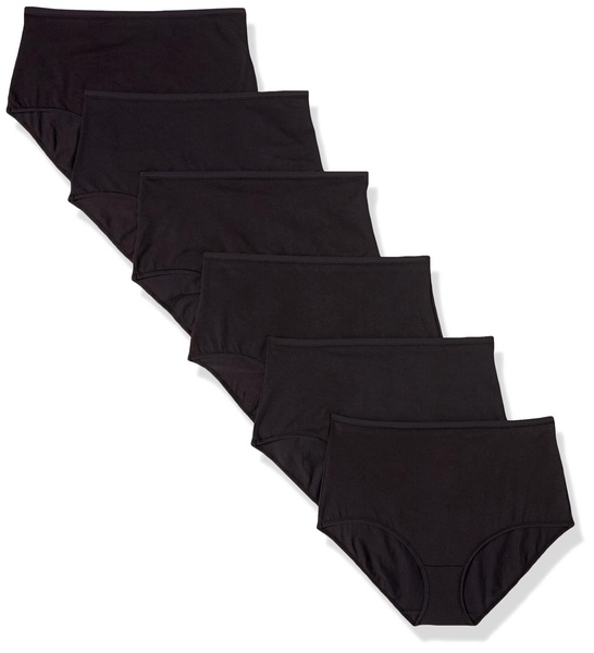 Amazon Essentials Women's Cotton High Waisted Underwear - Discontinued Colors, Pack of 6