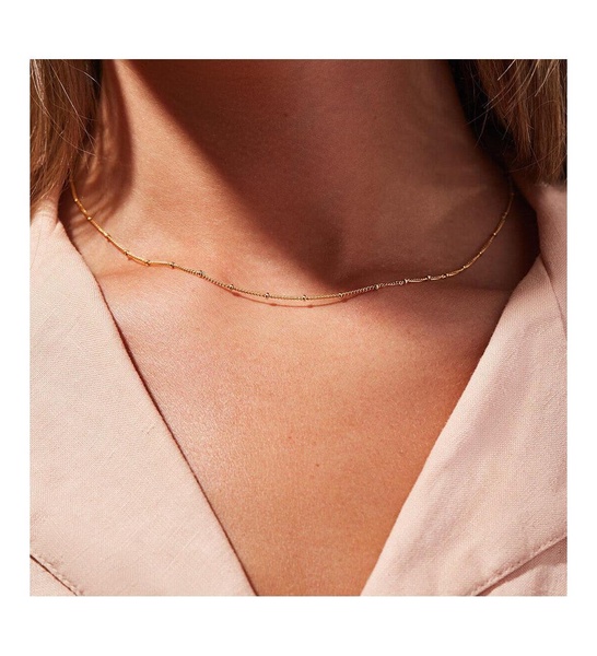 Small Ball Chain Necklace - Ana Gold
