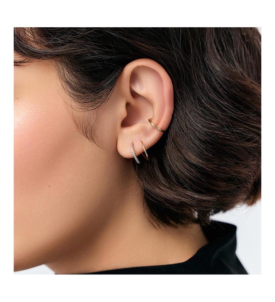 - Double Hoop Earrings - Harley Pave